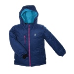 Kamik Winter Jacket Effie (wind and waterproof, reflective) navy blue/pink Children